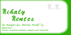 mihaly mentes business card